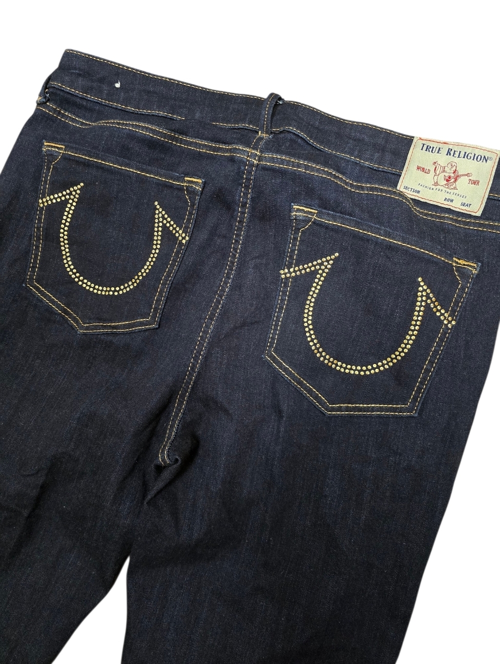 True Religion Women's Becca Studded Mid Rise Bootcut Jeans Medium Sz 34x32